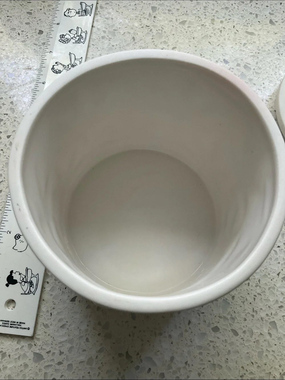 Jonathan Adler White Bisque Cannabis Leaf Cannister AS IS *Stained*